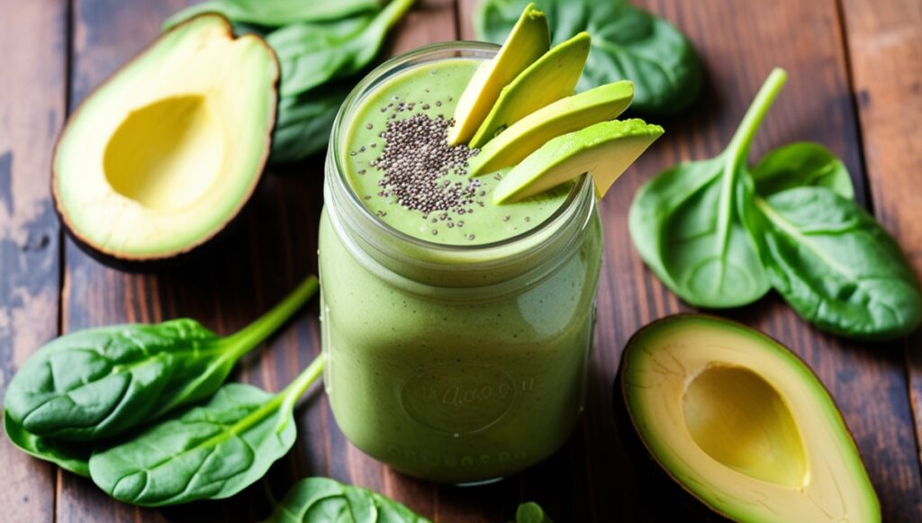Avocado Spinach Smoothie to Lose Belly Fat Fast